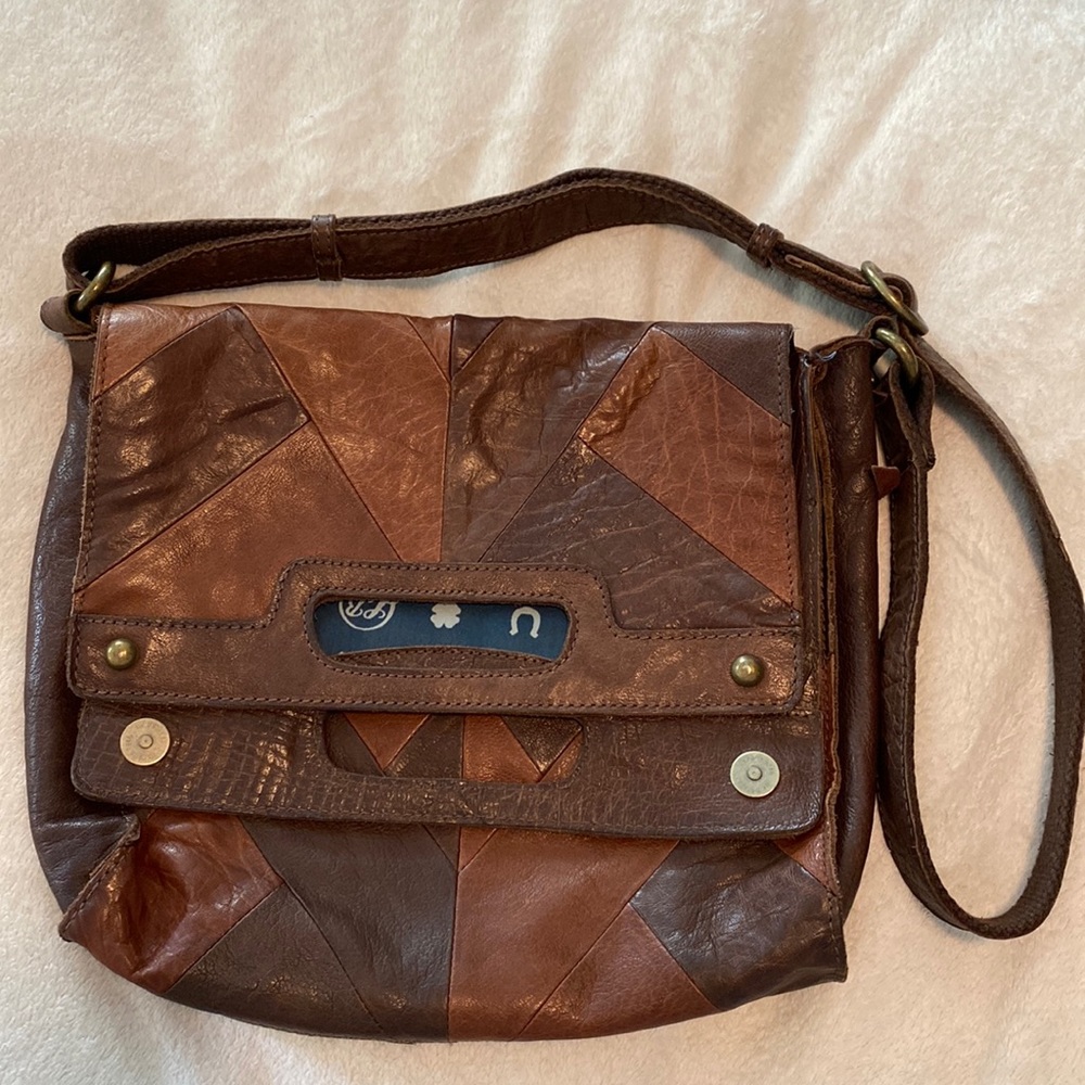 Lucky Brand train leather crossbody